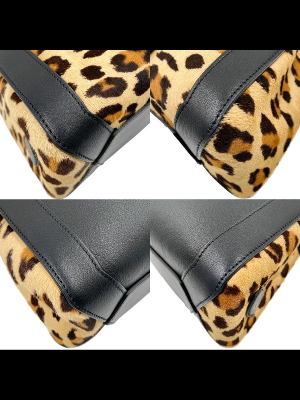 Mulberry Leopard-Print Mini Bucket Bag in Black and Tan - Picture 5 of 8